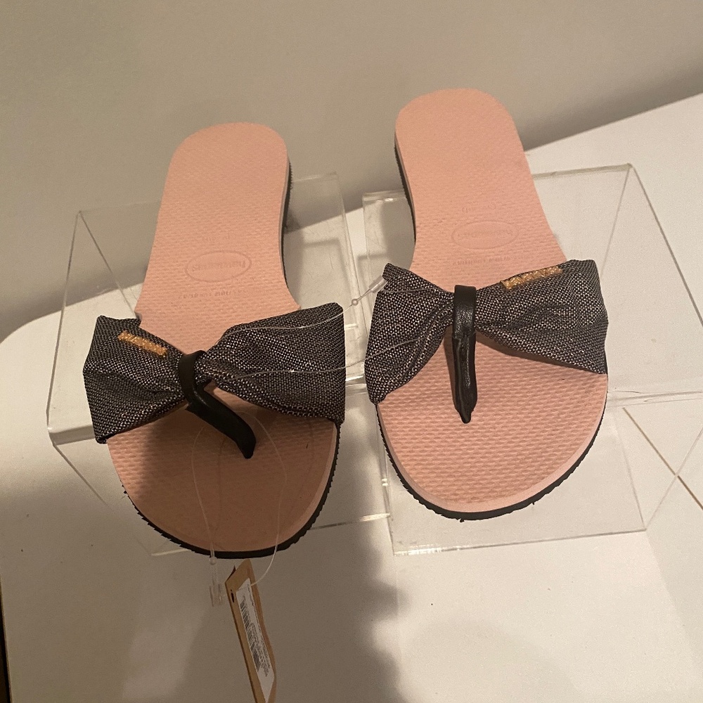 New Navy Havaianas® You St. Tropez Shine Flip Flop Sandal size 41/42